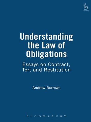 cover image of Understanding the Law of Obligations